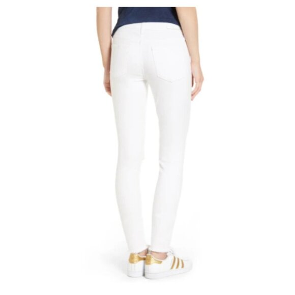 Articles of  Society Sarah Skinny White Jeans Ripped Knee Mid-rise size 29 - Picture 3 of 15